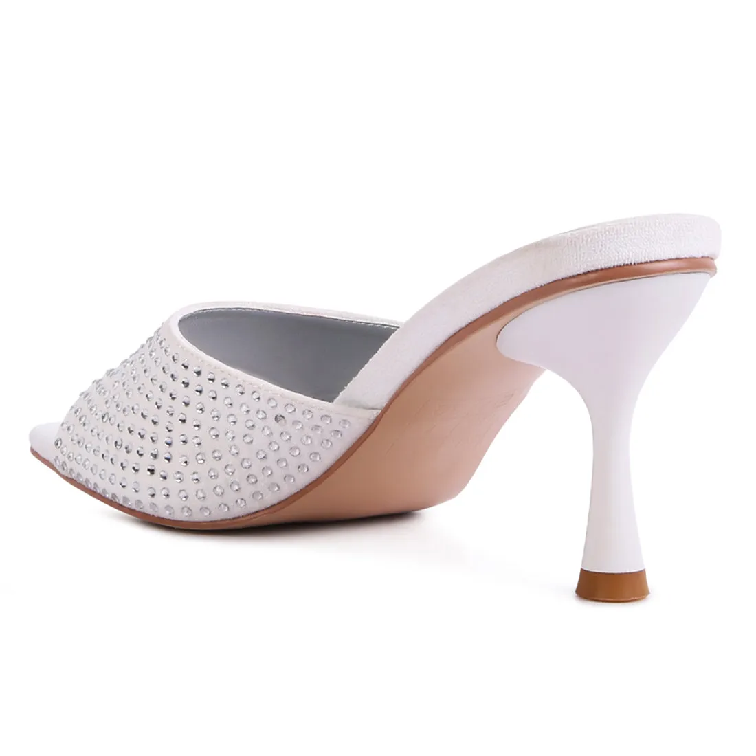 Imprint Diamante Stud Slip On Sandals