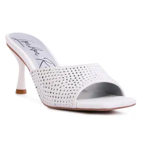 Imprint Diamante Stud Slip On Sandals