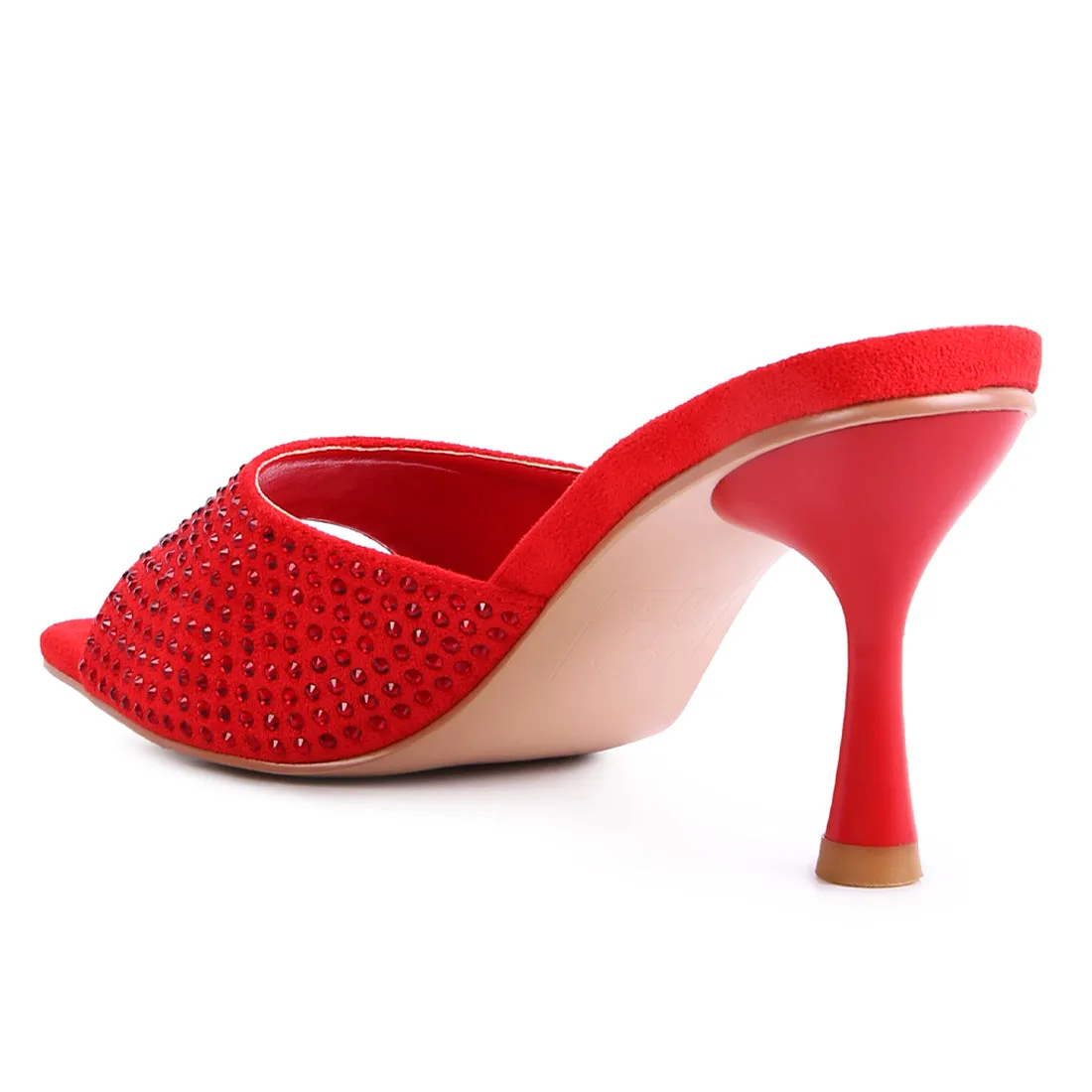 Imprint Diamante Stud Slip On Sandals