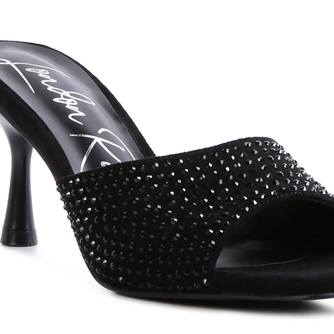Imprint Diamante Stud Slip On Sandals