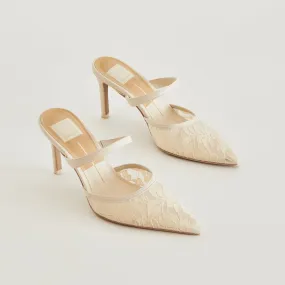 KATIK HEELS WHITE FLORAL LACE
