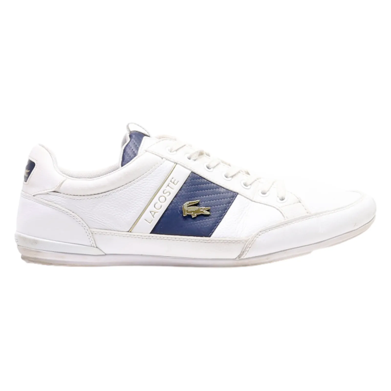 LACOSTE Sneaker Trainers White Leather Mens UK 8.5
