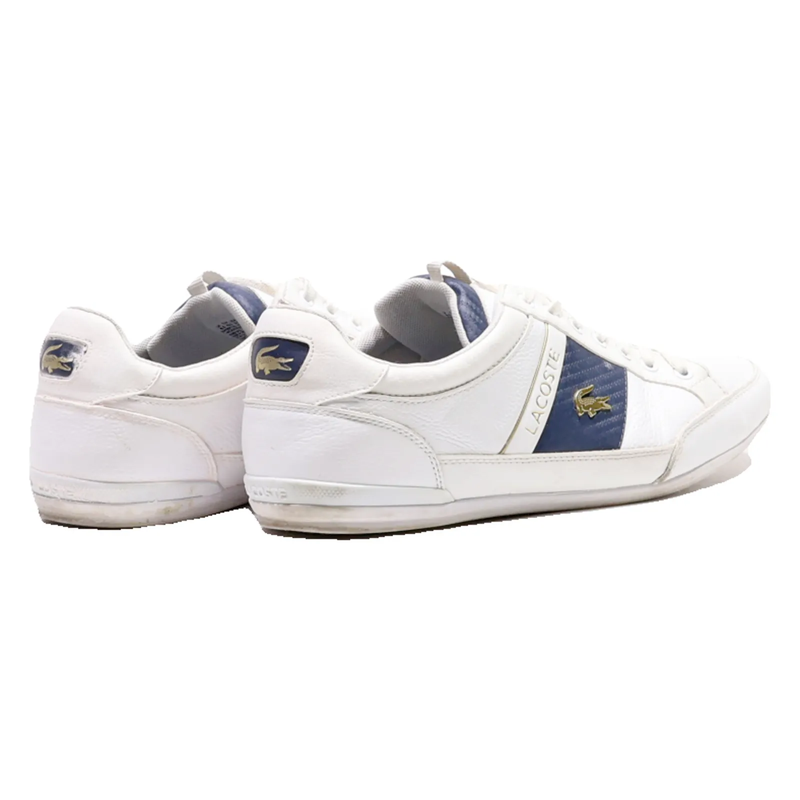 LACOSTE Sneaker Trainers White Leather Mens UK 8.5