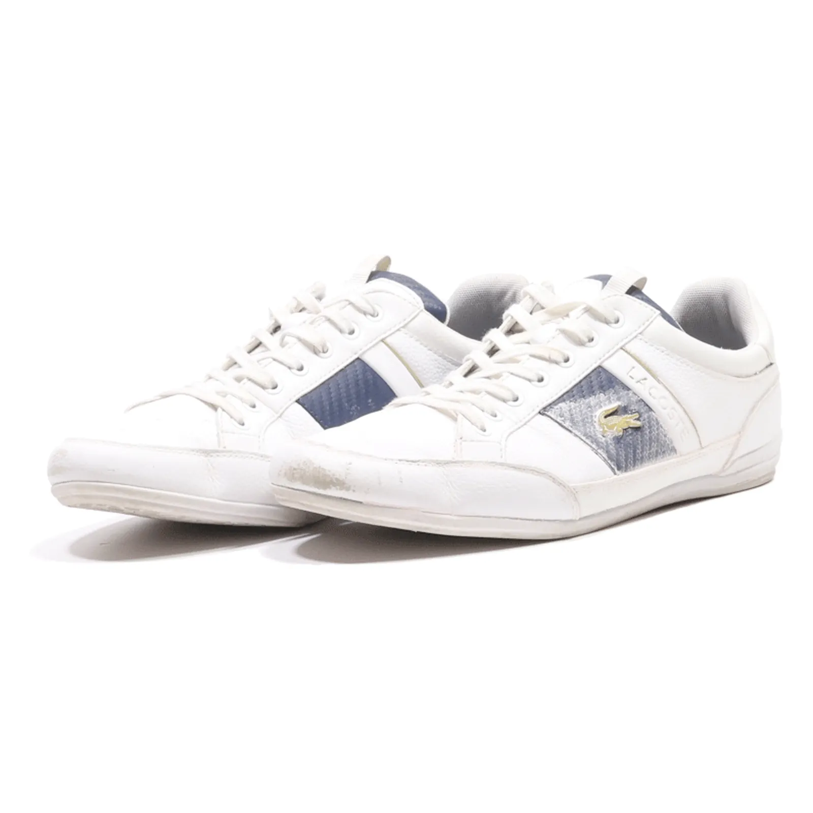LACOSTE Sneaker Trainers White Leather Mens UK 8.5