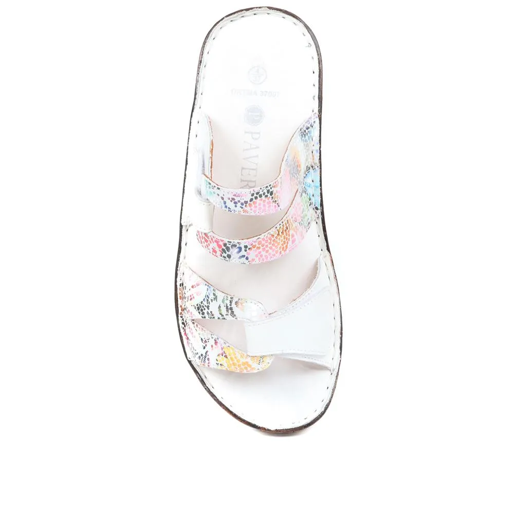 Leather Adjustable Mule Sandals - DRTMA37007 / 323 852