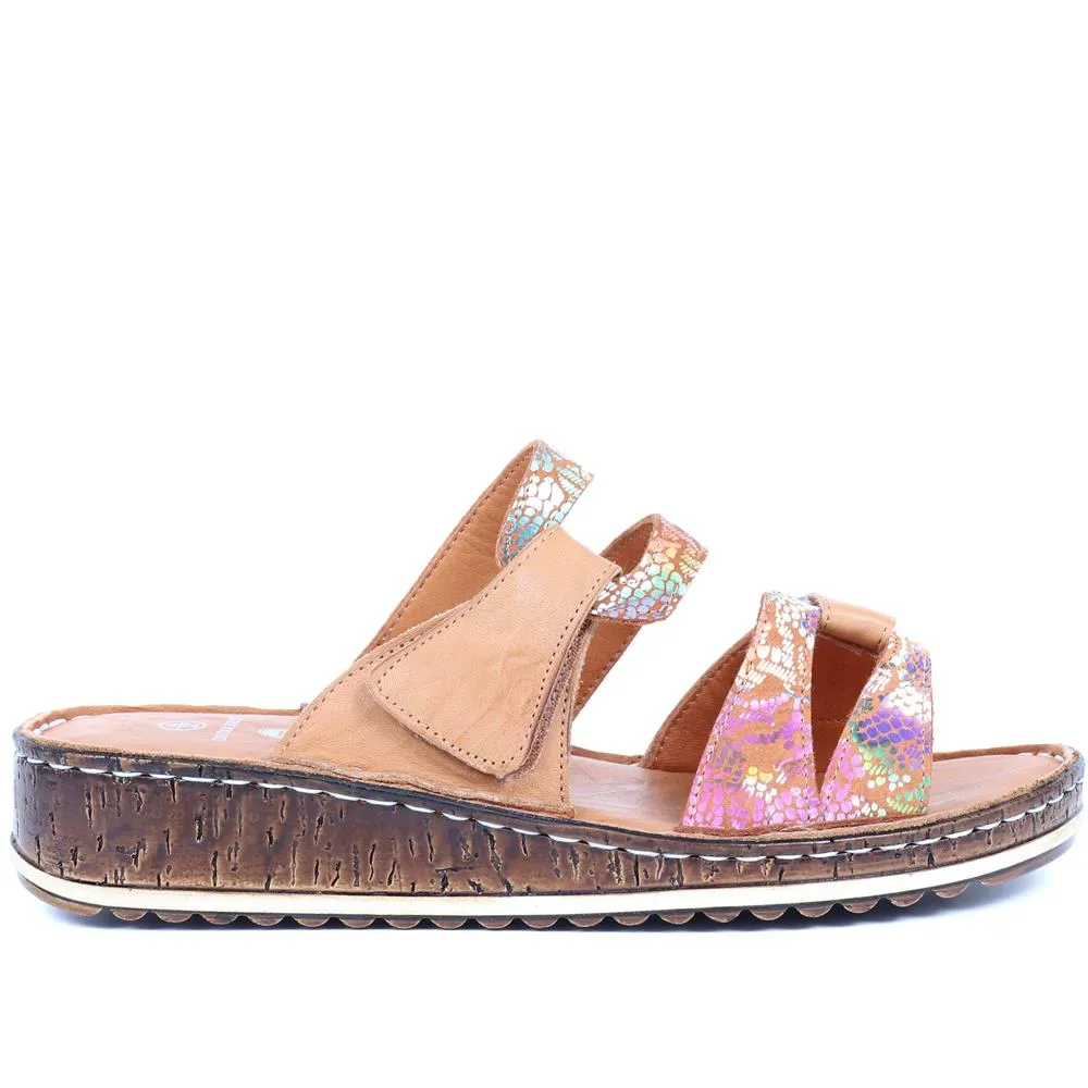 Leather Adjustable Mule Sandals - DRTMA37007 / 323 852