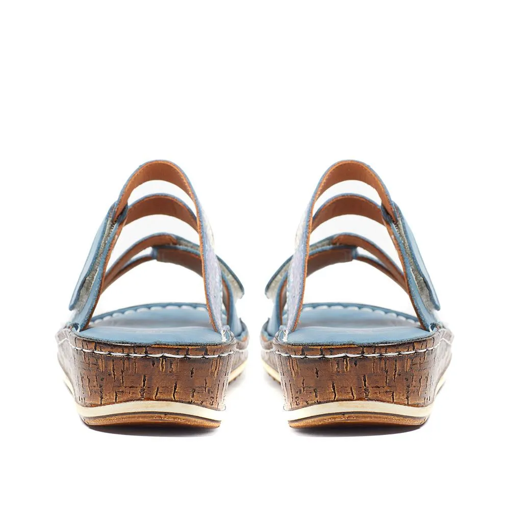 Leather Adjustable Mule Sandals - DRTMA37007 / 323 852