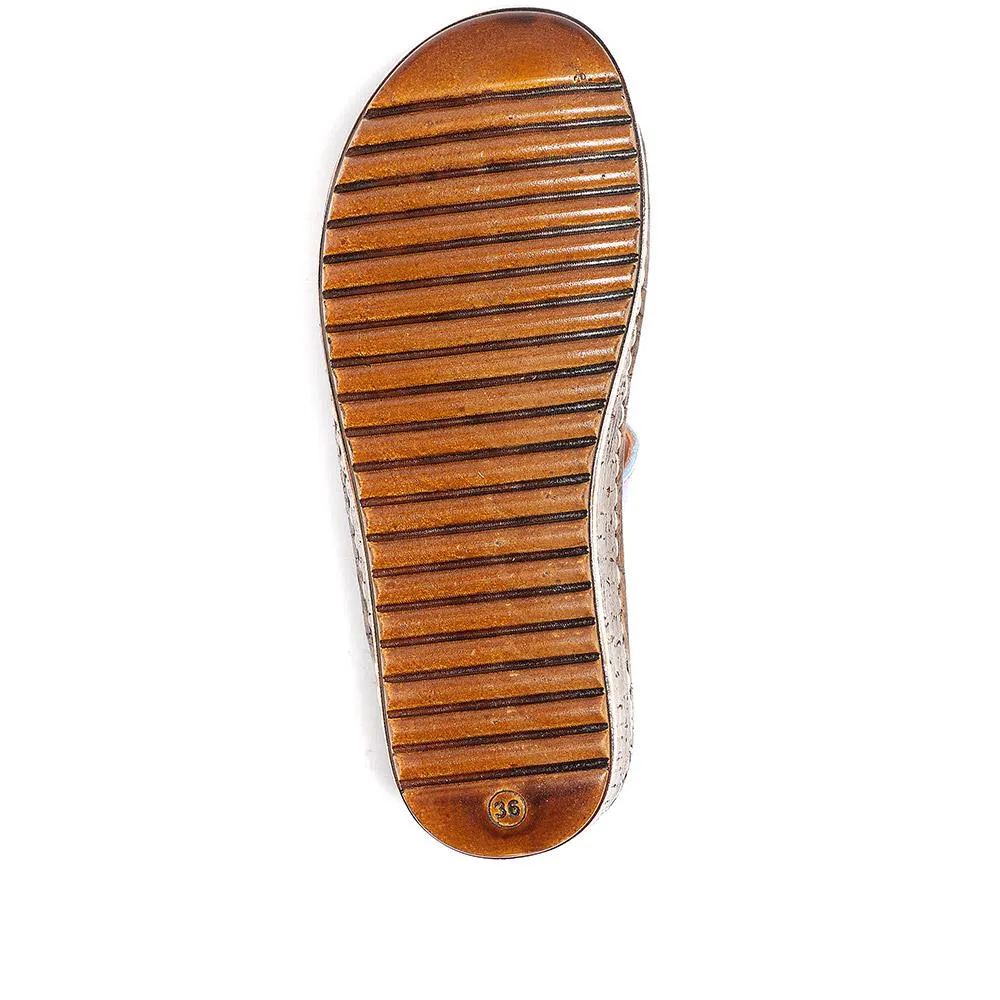 Leather Adjustable Mule Sandals - DRTMA37007 / 323 852