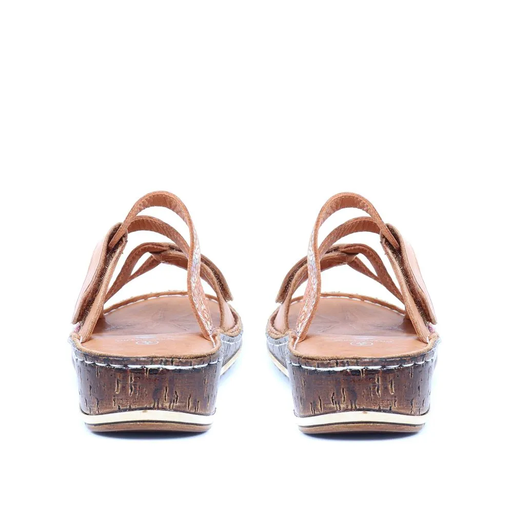 Leather Adjustable Mule Sandals - DRTMA37007 / 323 852
