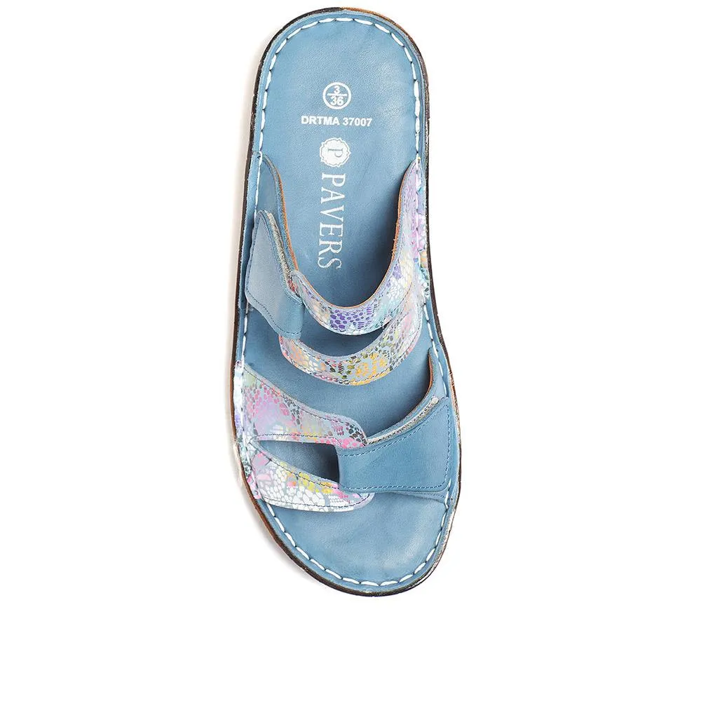 Leather Adjustable Mule Sandals - DRTMA37007 / 323 852