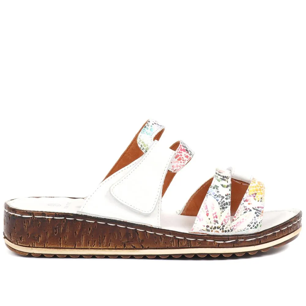 Leather Adjustable Mule Sandals - DRTMA37007 / 323 852