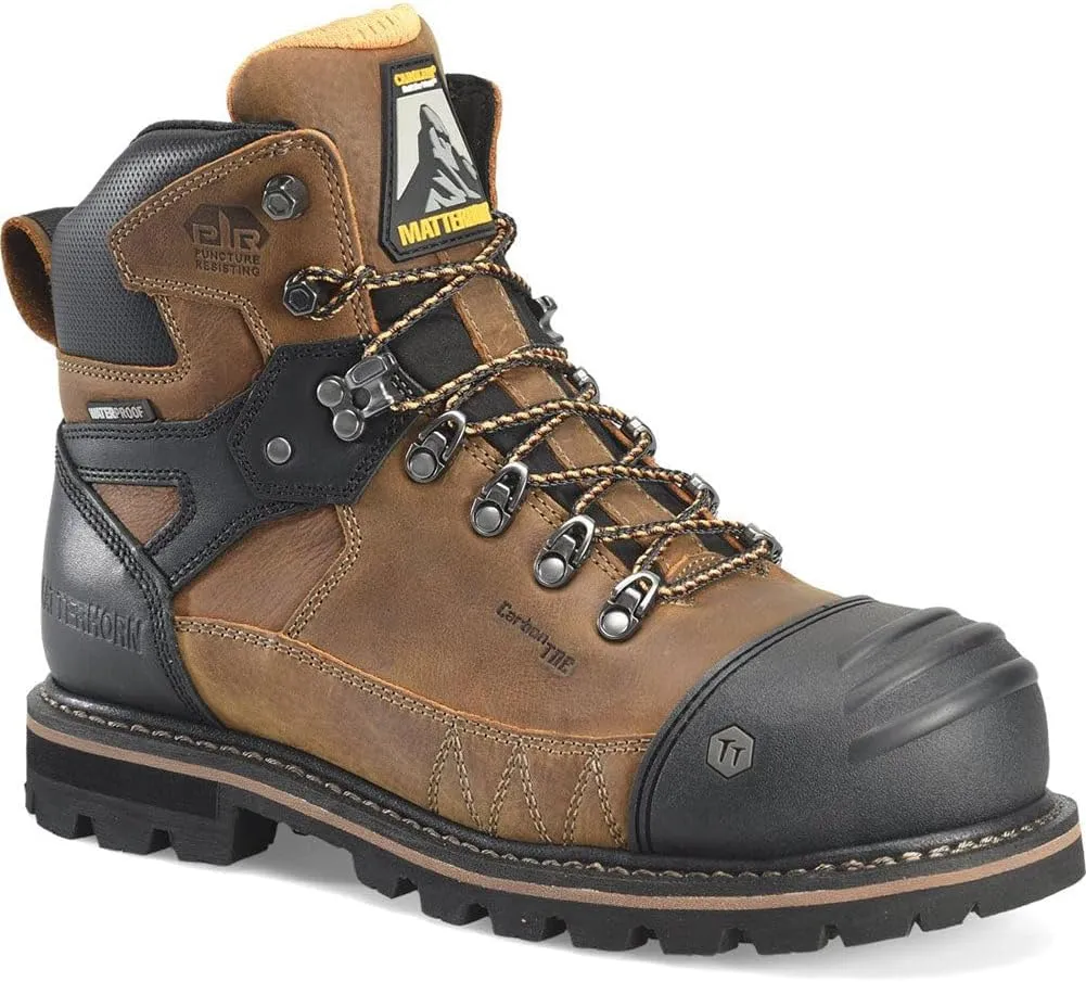 Matterhorn 6" Waterproof Carbon Toe Hiker for Men, Durable Industrial and Construction Boots, Slip-Resistant