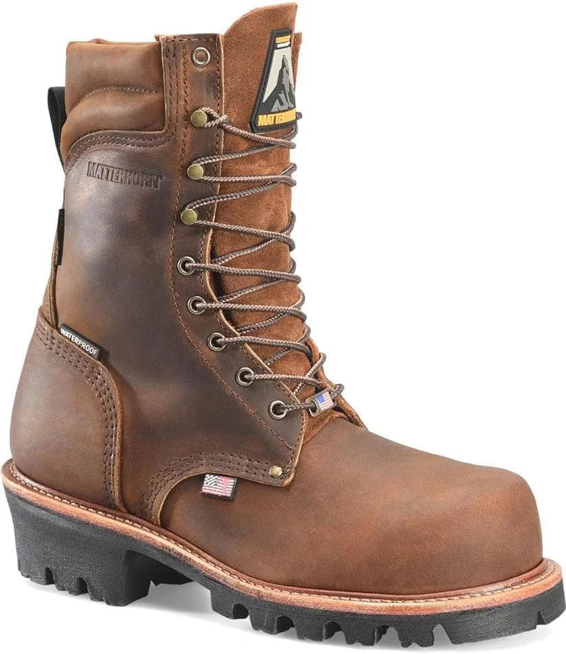 Matterhorn 9" Waterproof Comp Toe Logger - 400G Insulated Men's Leather Boot, Industrial-and-Construction-Boots, Durable