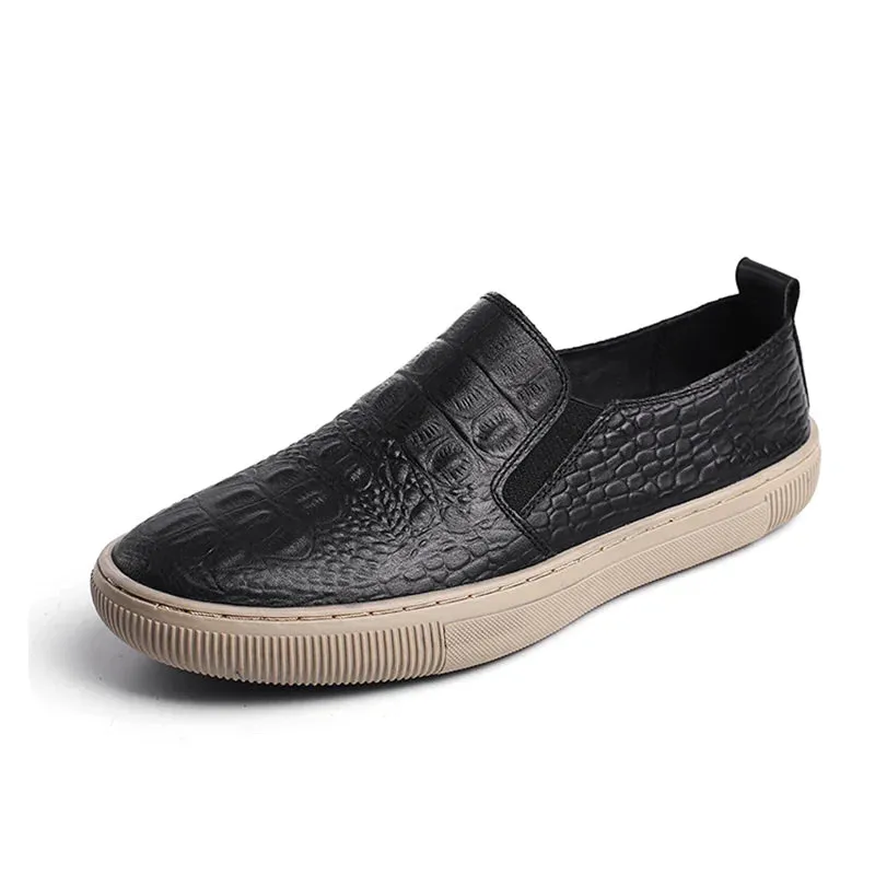 Men’s 100% Genuine Leather Loafers – Breathable Slip-On Driving Moccasins