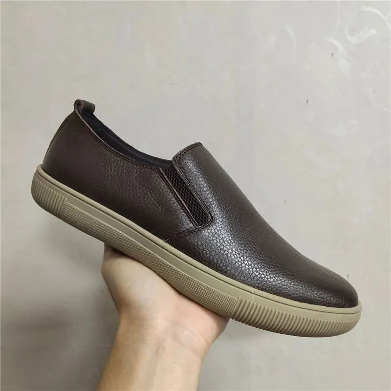 Men’s 100% Genuine Leather Loafers – Breathable Slip-On Driving Moccasins