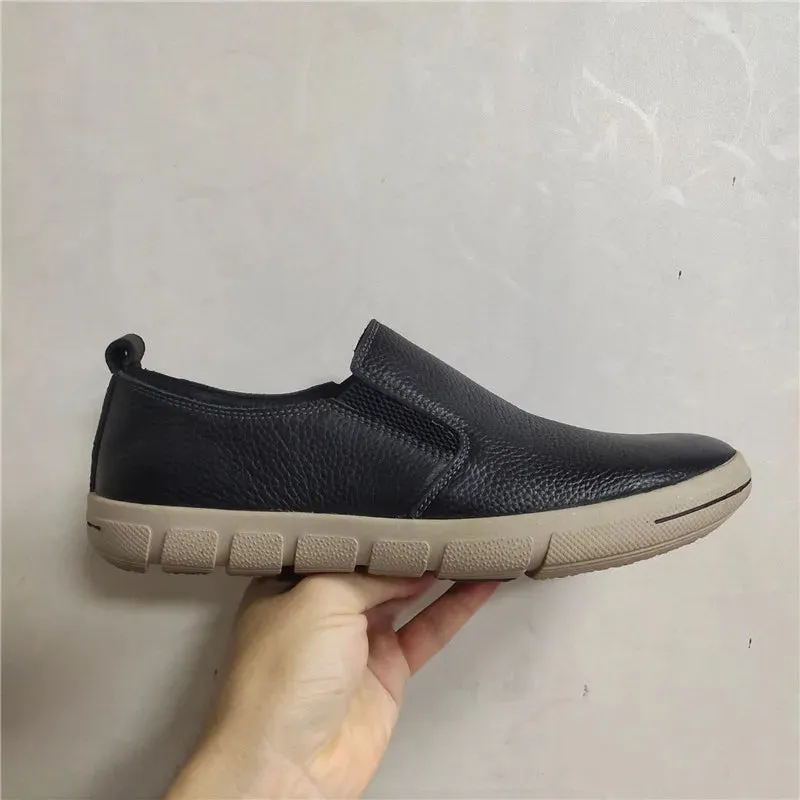 Men’s 100% Genuine Leather Loafers – Breathable Slip-On Driving Moccasins