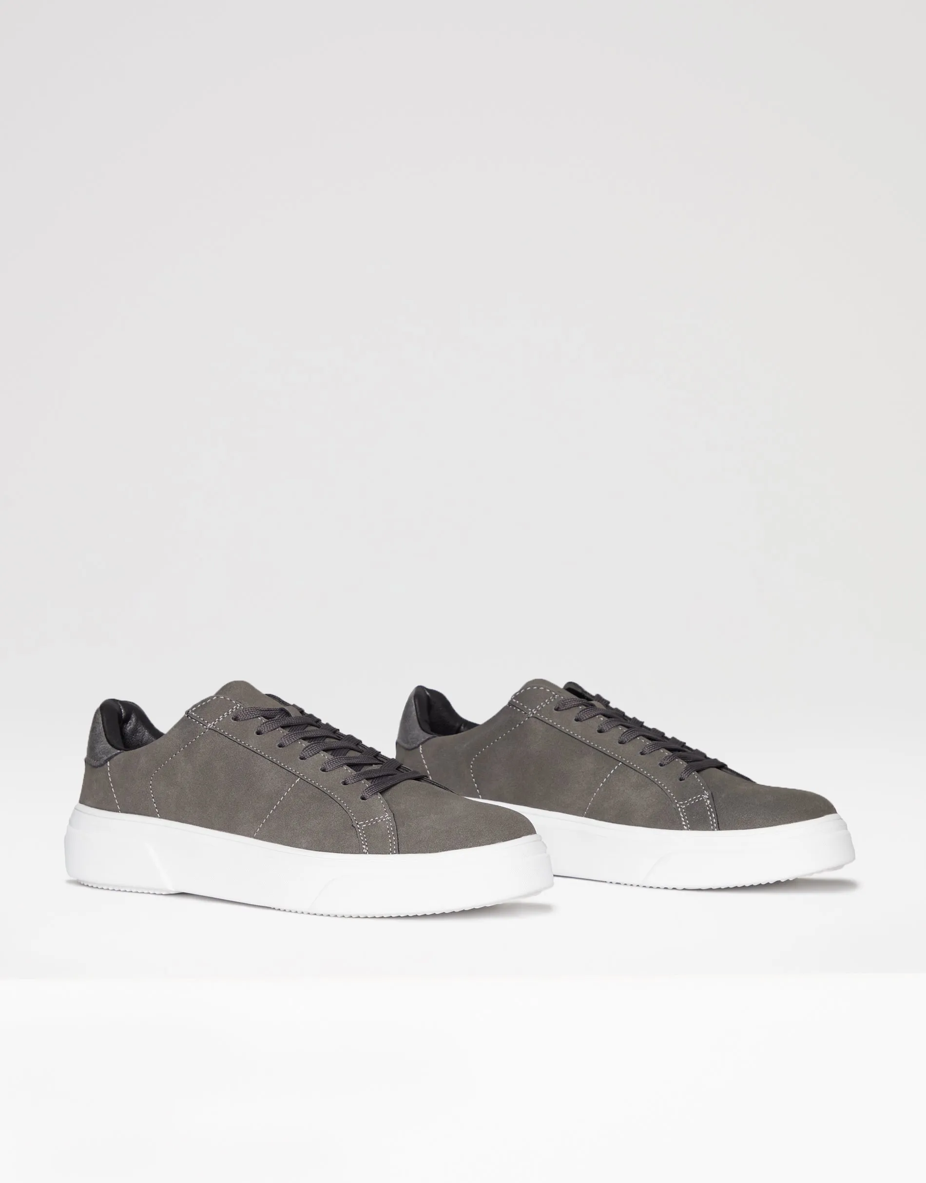 Men's Charcoal Raised Sole Court Trainers