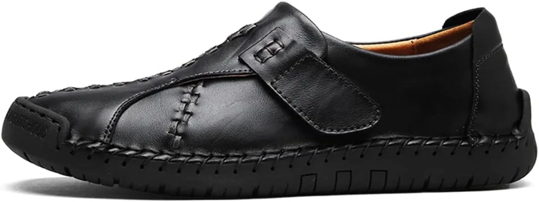 Men's Walking Driving Shoes Slip on Fashion Leather Sneakers Lightweight Breathable Casual Loafers