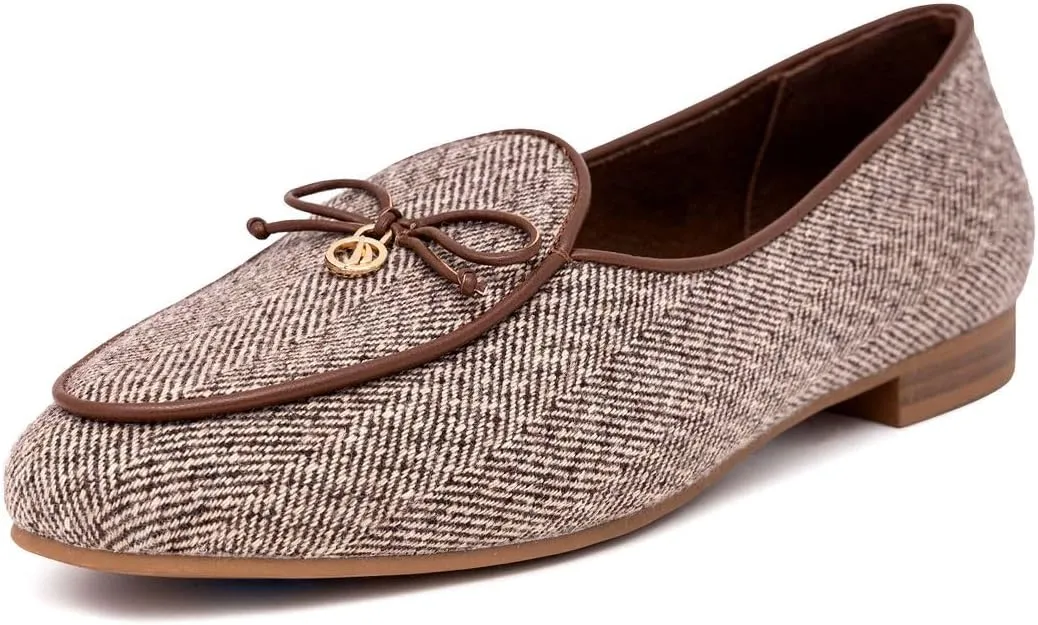 Nautica Woman Flat Loafers Luxury Designer Penny Shoes Slip On Ballet Comfortable Everyday Moccasins for Work Office Outdoor