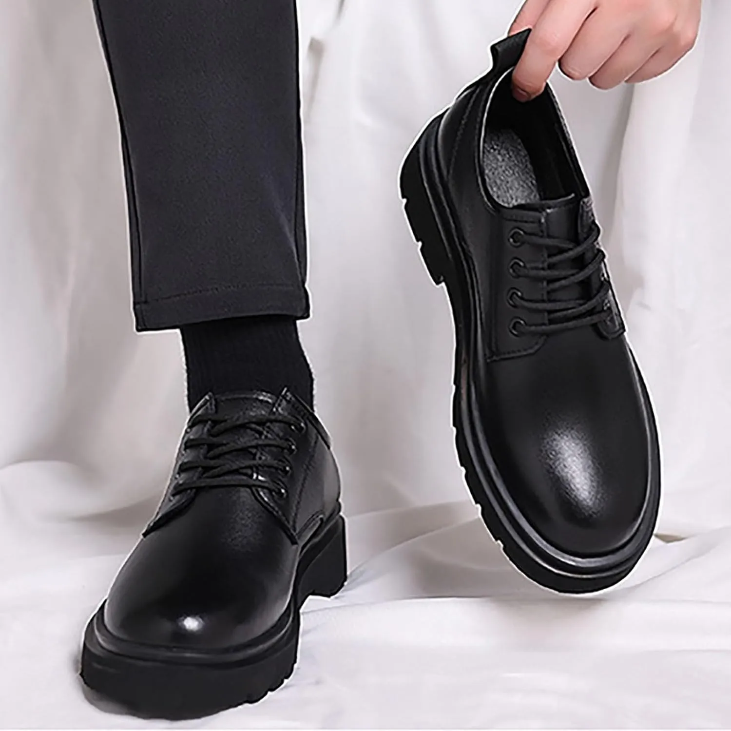 New Men's Breathable Soft Sole Comfortable Dress Shoes, Leather Casual Business Oxford Perfect Comfortable and Durable for Men