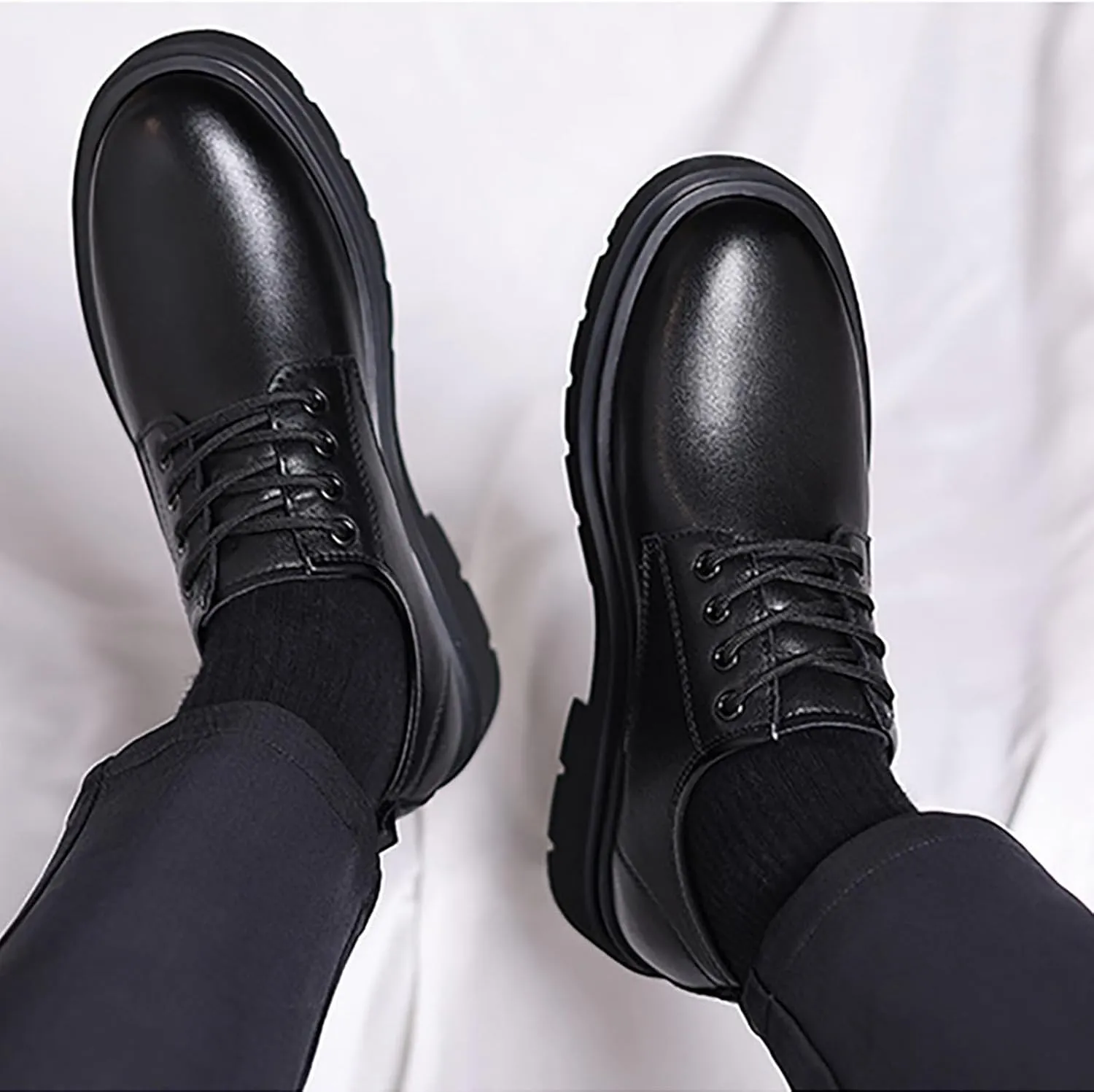 New Men's Breathable Soft Sole Comfortable Dress Shoes, Leather Casual Business Oxford Perfect Comfortable and Durable for Men