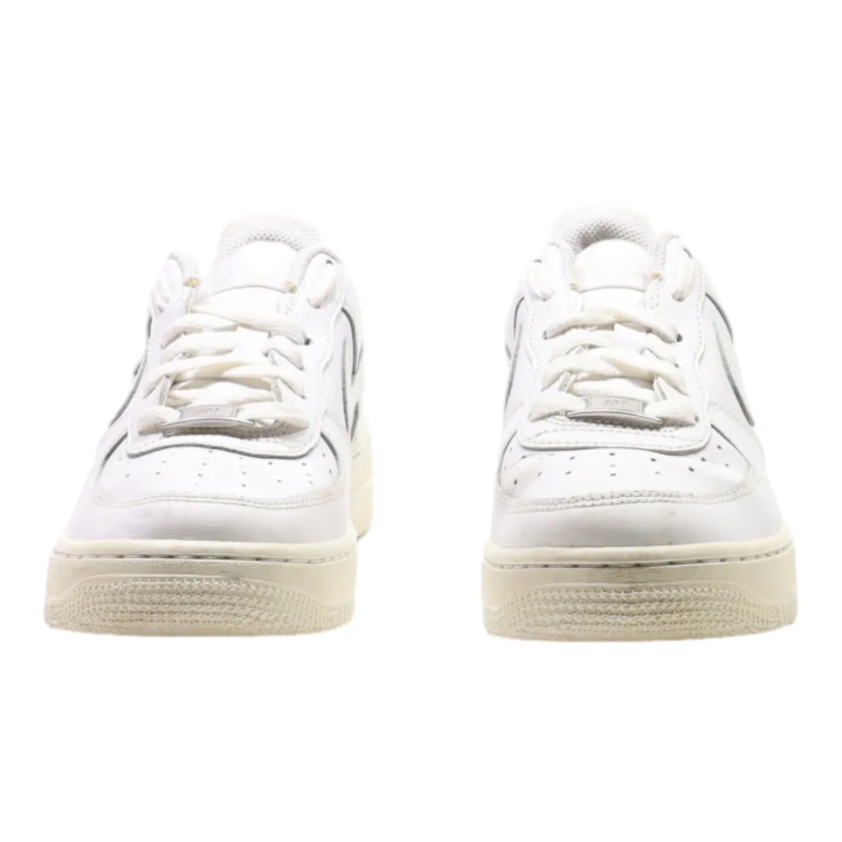 NIKE Air Force 1 2014 Sneaker Trainers White Leather Girls UK 5