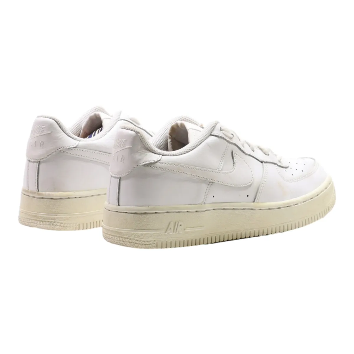 NIKE Air Force 1 2014 Sneaker Trainers White Leather Girls UK 5