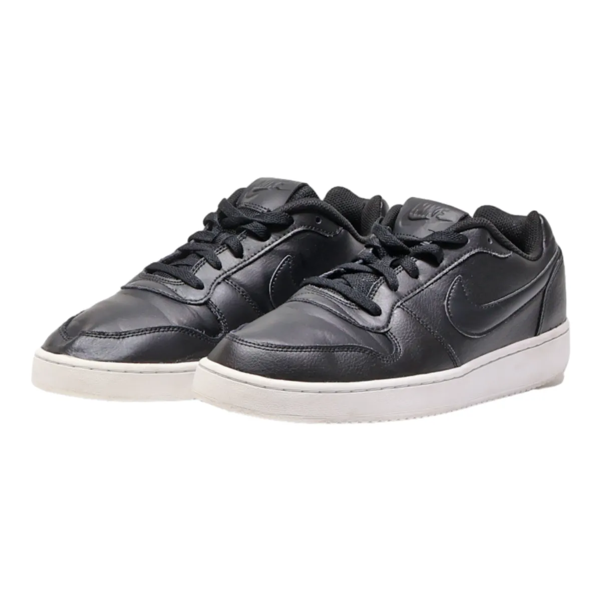 NIKE Ebernon Sneaker Trainers Black Leather Womens UK 8.5