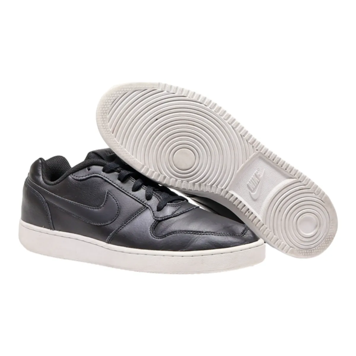 NIKE Ebernon Sneaker Trainers Black Leather Womens UK 8.5