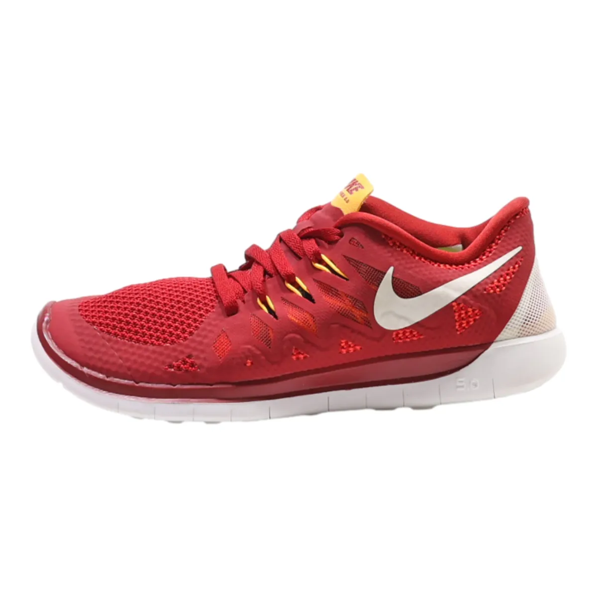 NIKE Free 5.0 Sneaker Trainers Red Synthetic Girls UK 5