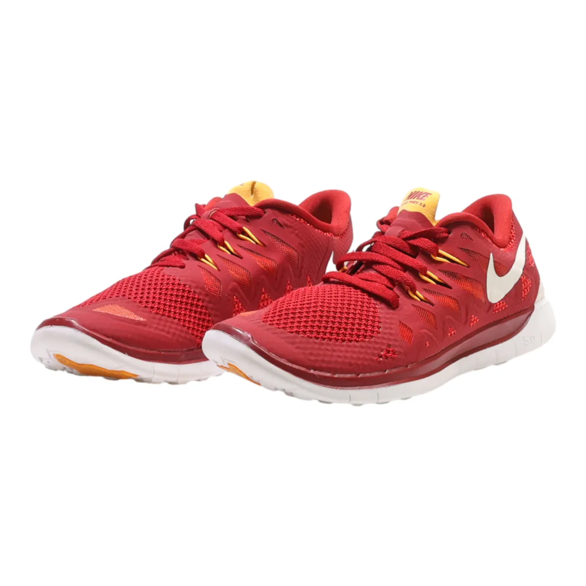 NIKE Free 5.0 Sneaker Trainers Red Synthetic Girls UK 5