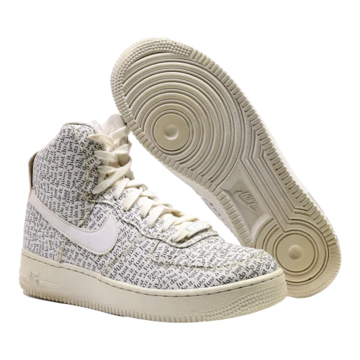 NIKE High Top Trainers White Leather Womens UK 6.5
