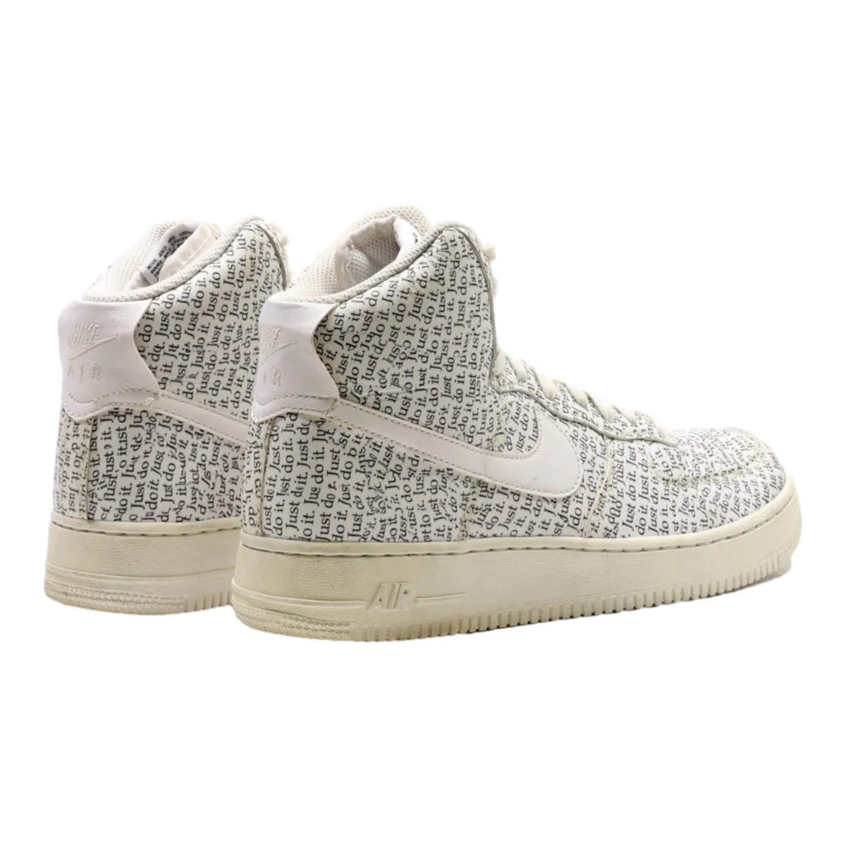 NIKE High Top Trainers White Leather Womens UK 6.5