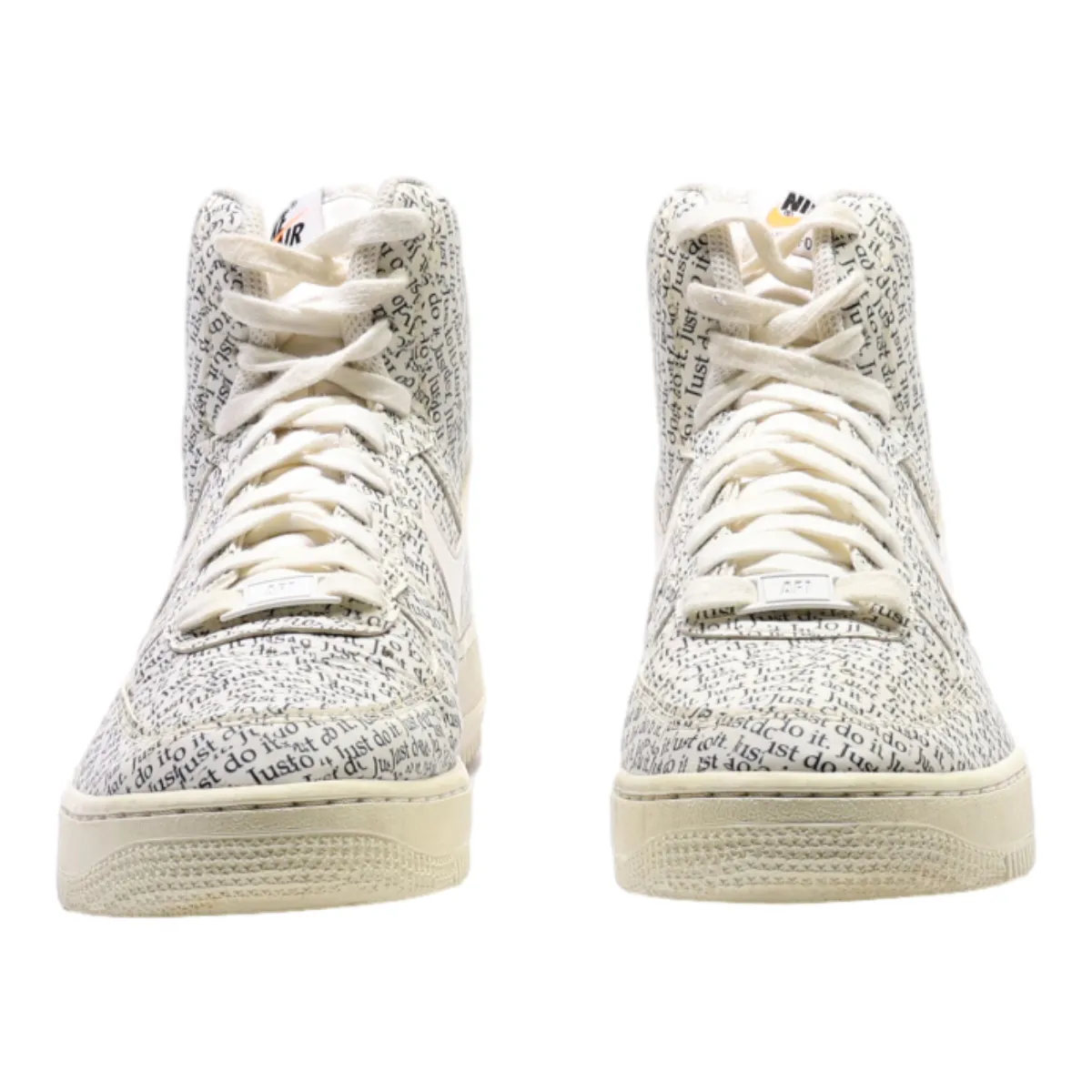 NIKE High Top Trainers White Leather Womens UK 6.5