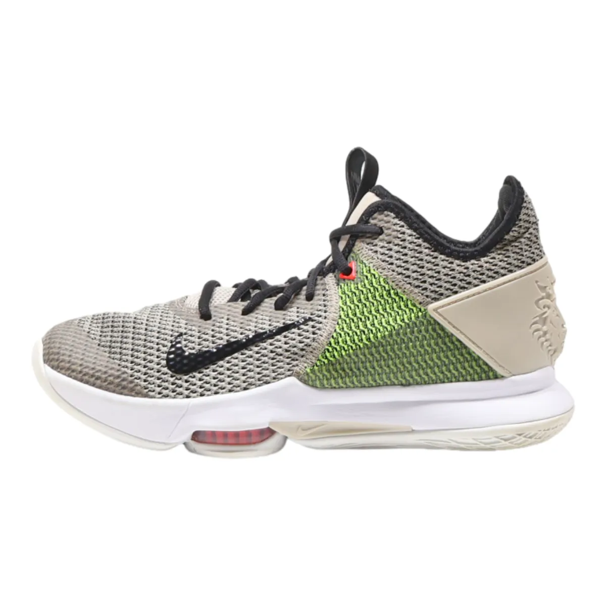 NIKE LeBron Witness 4 String Volt High Top Trainers Beige Synthetic Mens UK 8.5