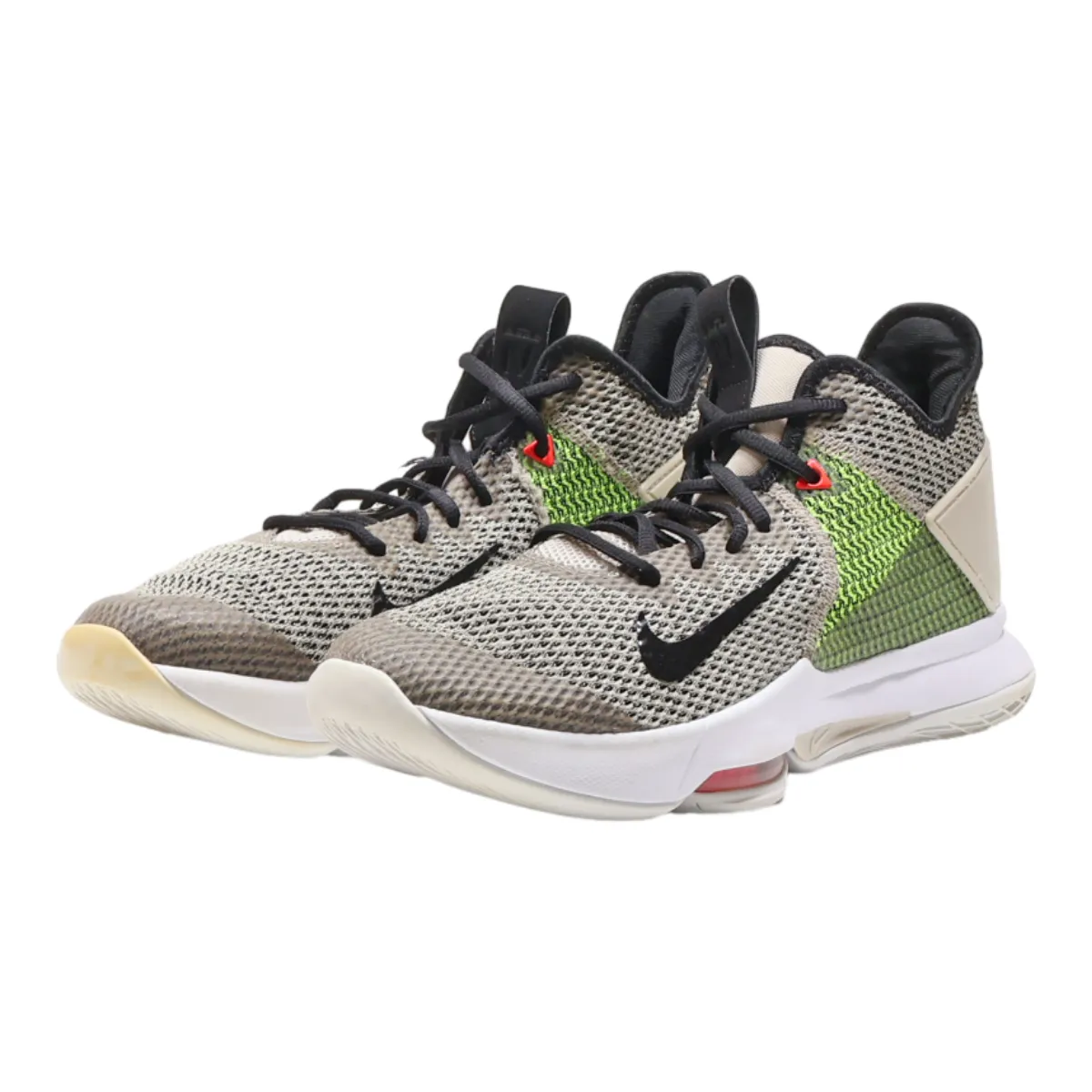 NIKE LeBron Witness 4 String Volt High Top Trainers Beige Synthetic Mens UK 8.5