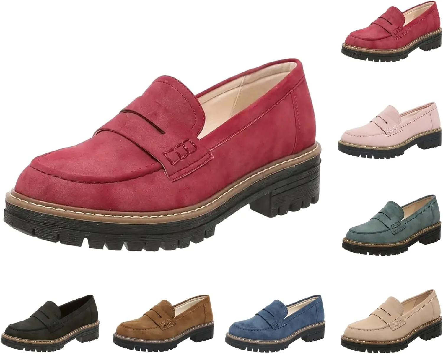 Orthoture-Orthopedic Platform Loafers Comfortable Slip Resistant Loafers with Breathable Arch Support Wide Toe Loafers