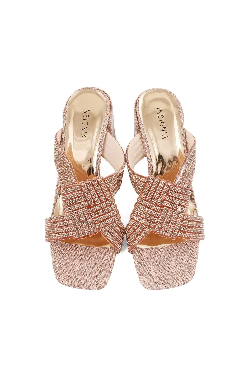 Party Wear Slip On I29253-Peach