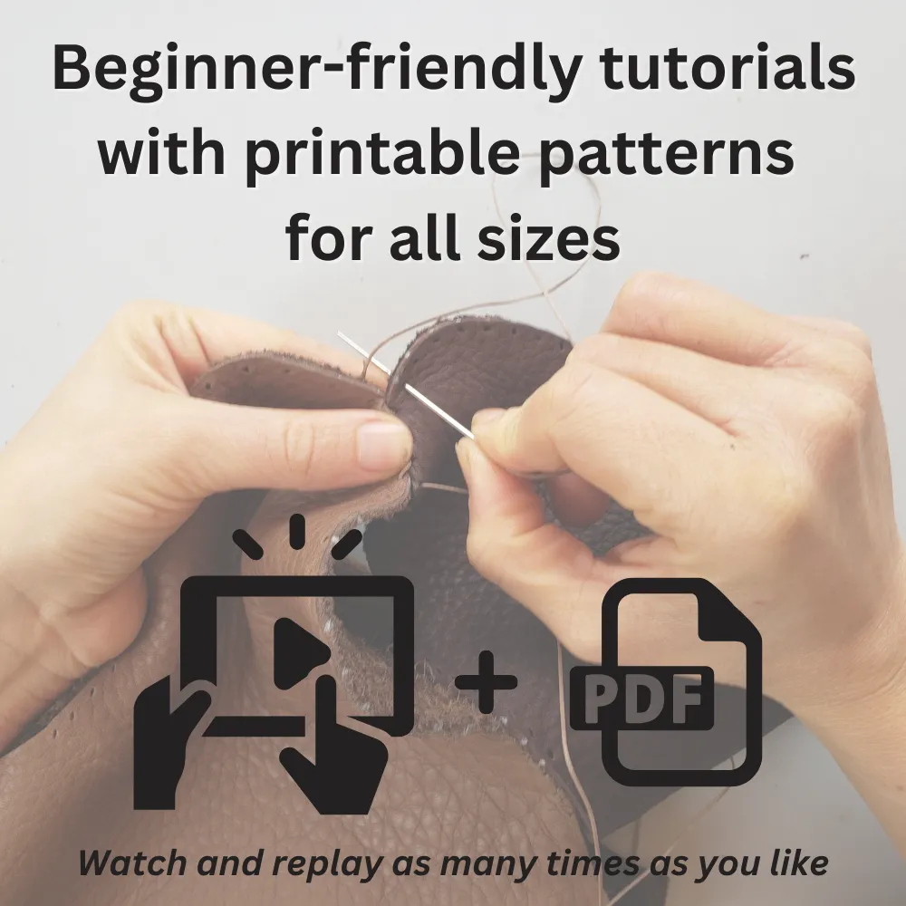 "The Runners" and "Laced-Up Boots" Video   PDF Tutorial with Printable Patterns