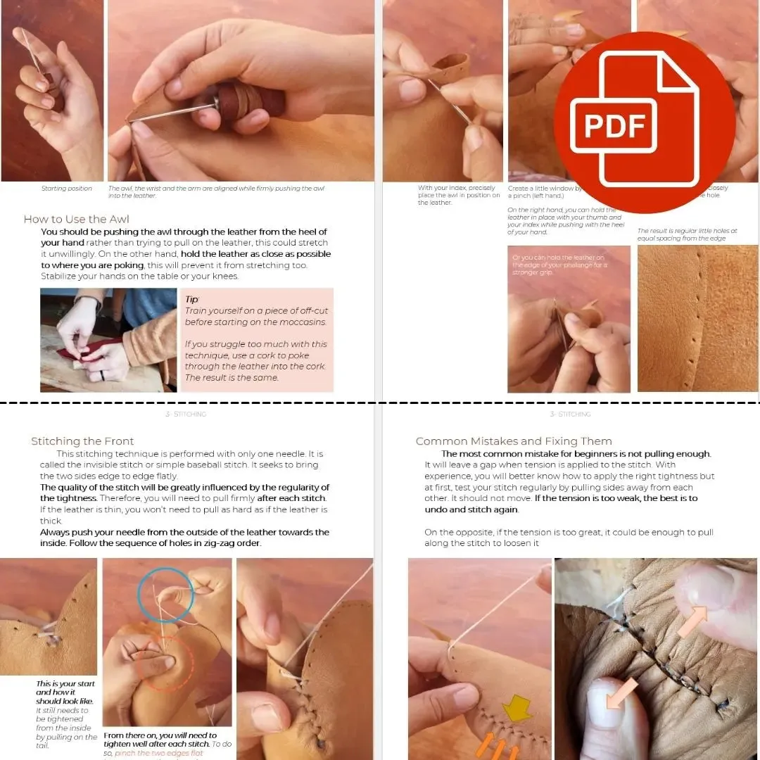 "The Runners" and "Laced-Up Boots" Video   PDF Tutorial with Printable Patterns