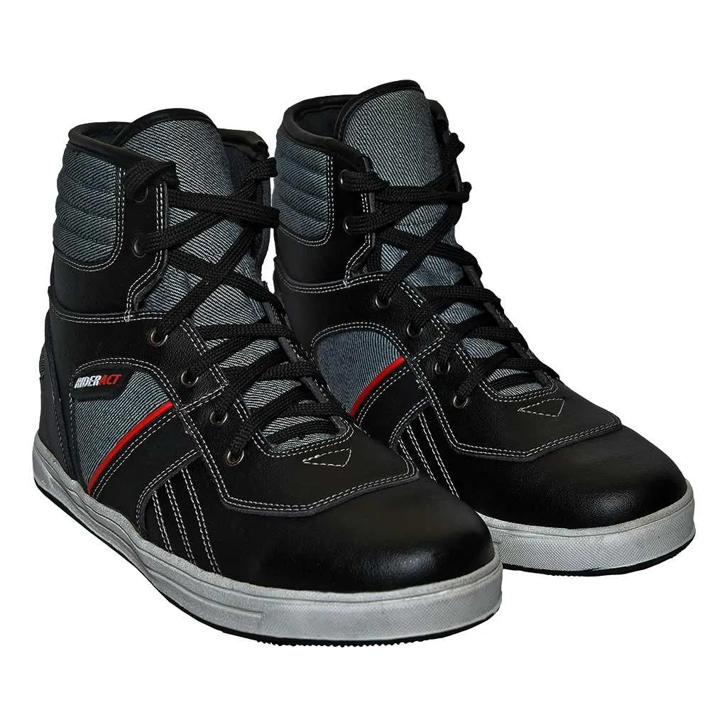 RIDERACT® Tango Men Motorbike Boots Black Motorcycle Sneakers
