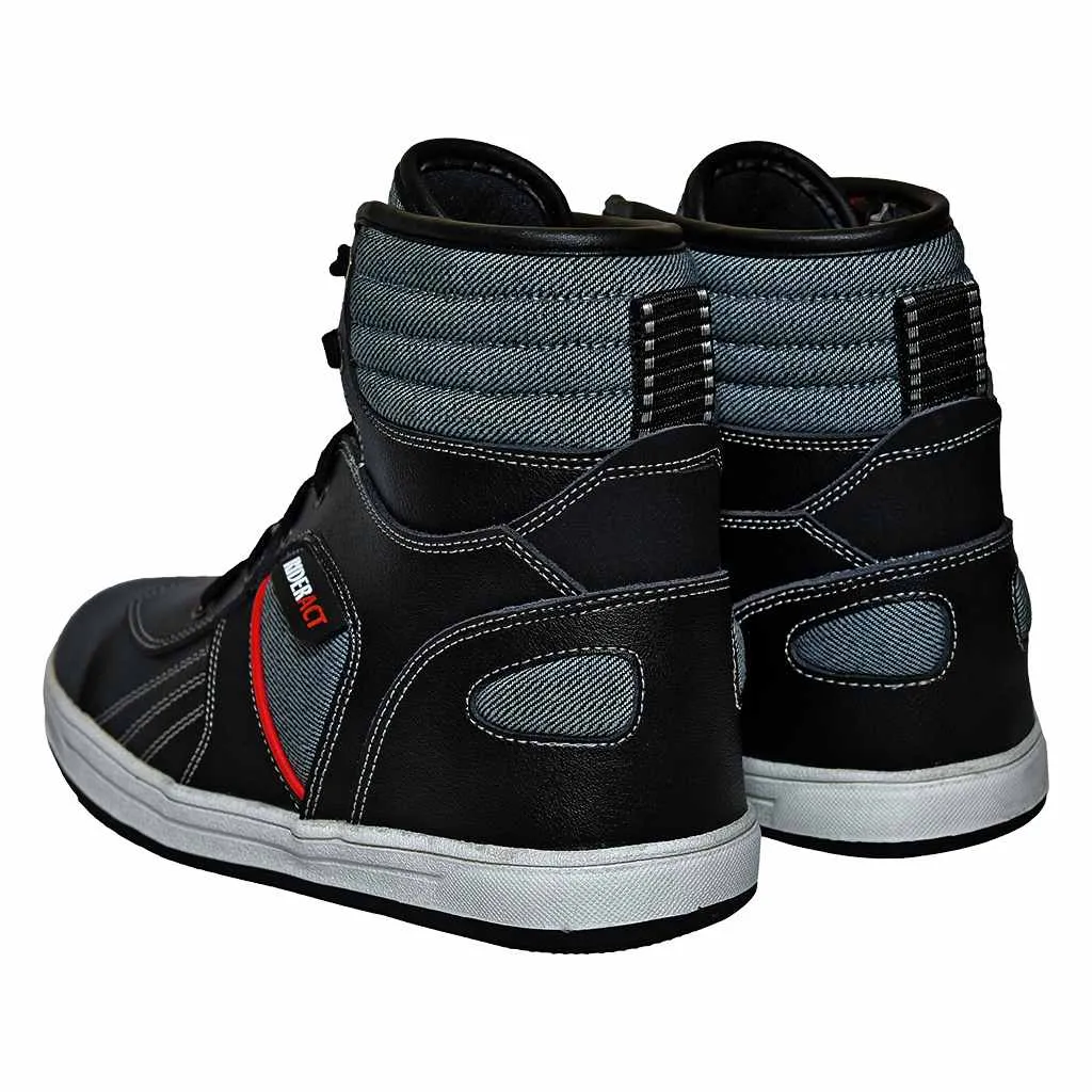 RIDERACT® Tango Men Motorbike Boots Black Motorcycle Sneakers