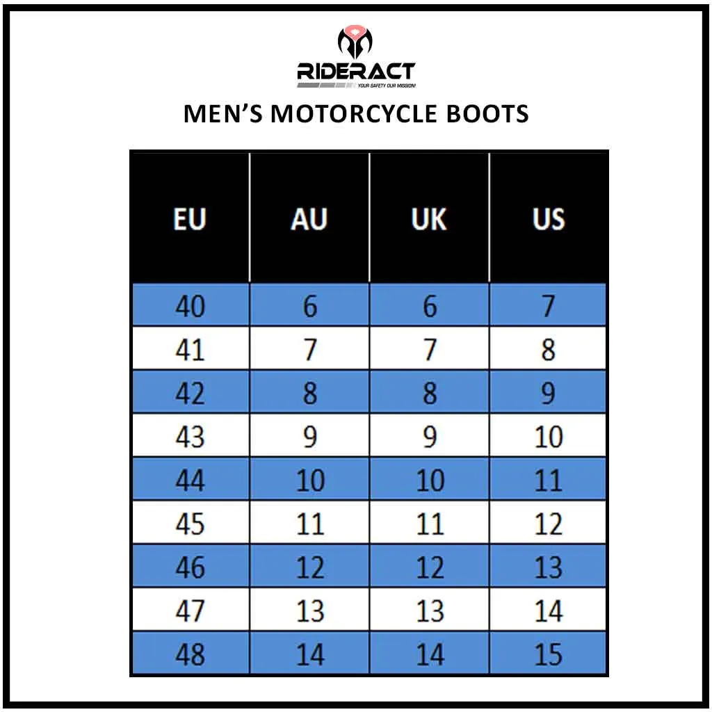 RIDERACT® Tango Men Motorbike Boots Black Motorcycle Sneakers