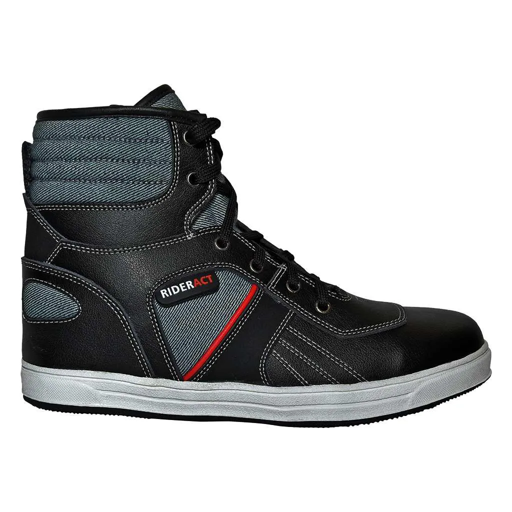 RIDERACT® Tango Men Motorbike Boots Black Motorcycle Sneakers