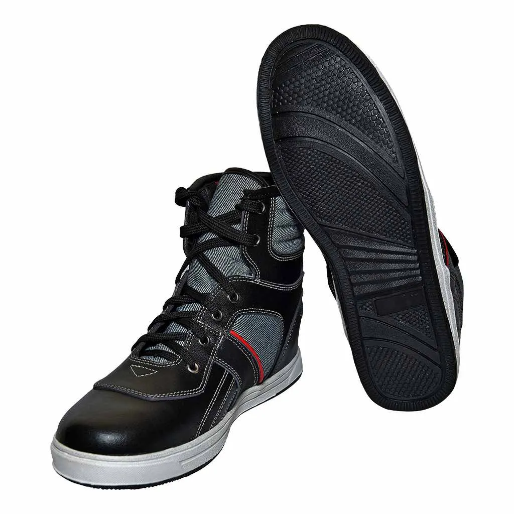 RIDERACT® Tango Men Motorbike Boots Black Motorcycle Sneakers