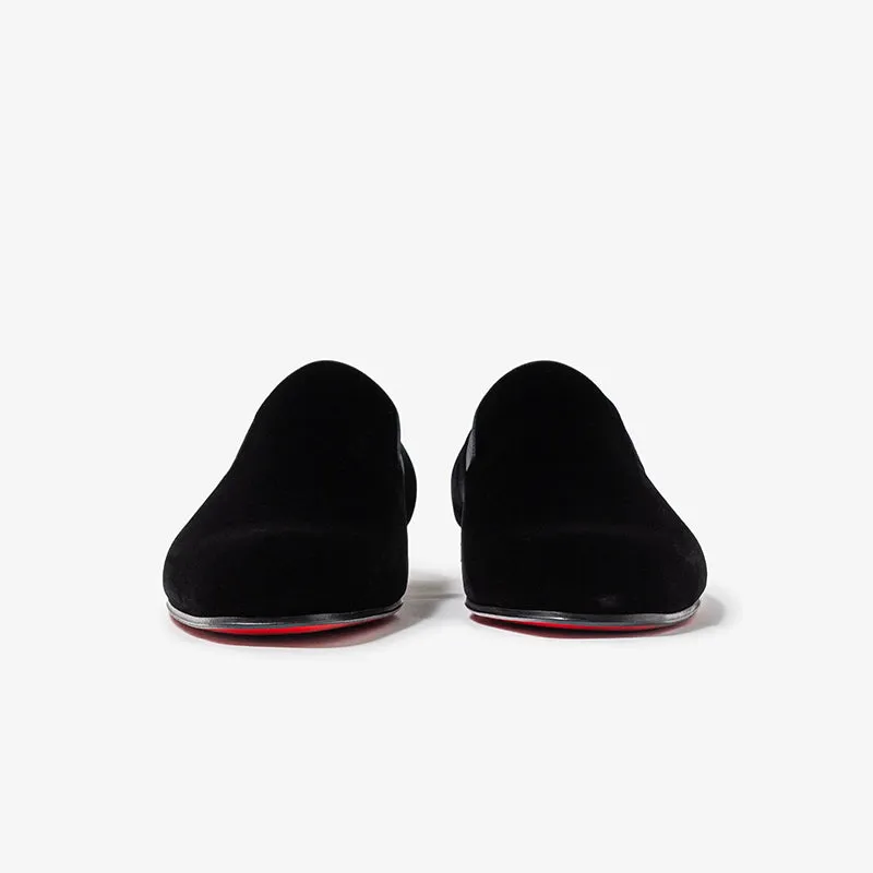 Rock 'n' Roll Velvet Loafers with Silver Spikes