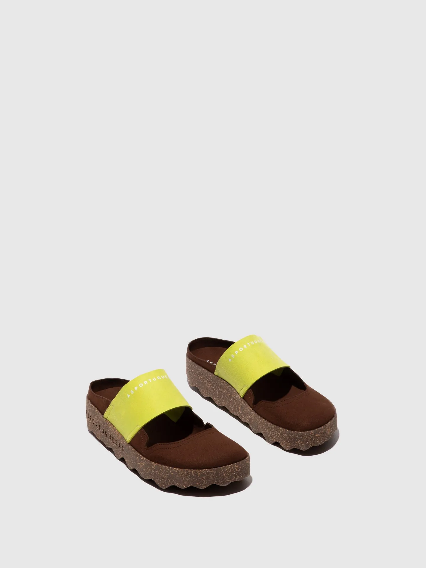 Round Toe Mules CANA BROWN