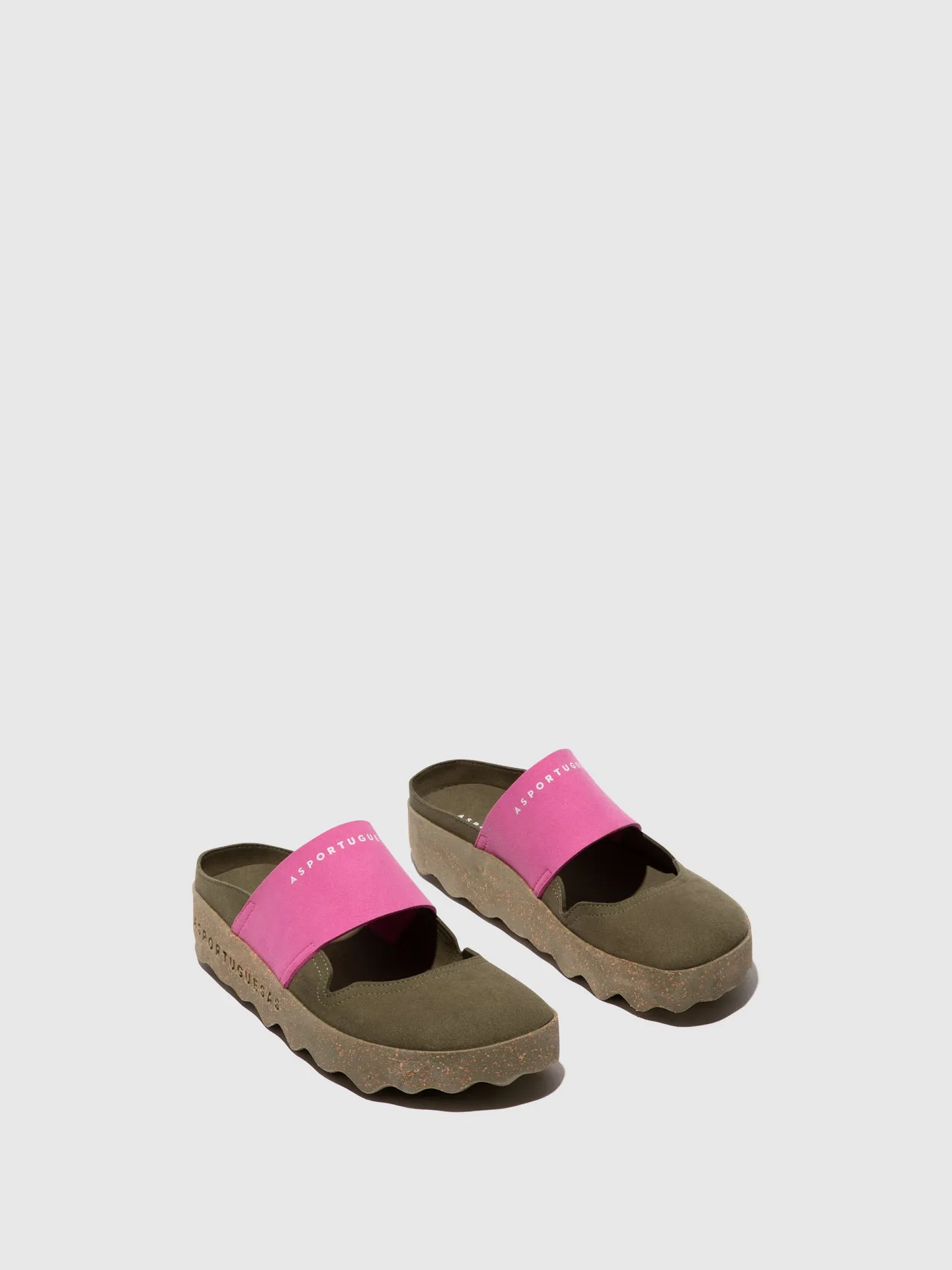Round Toe Mules CANA MILITARY GREEN