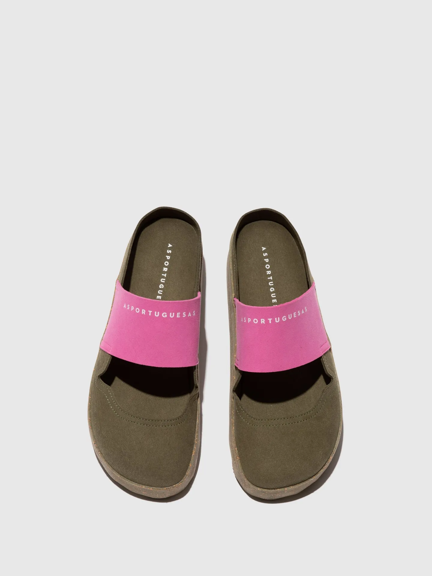 Round Toe Mules CANA MILITARY GREEN
