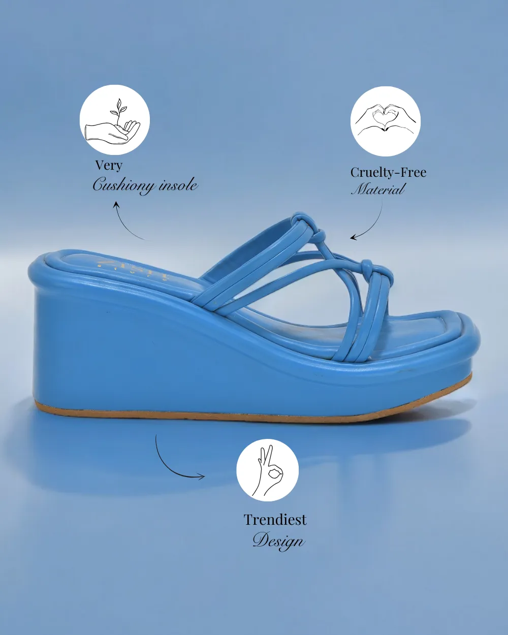 Royal Blue Spaghetti Platforms